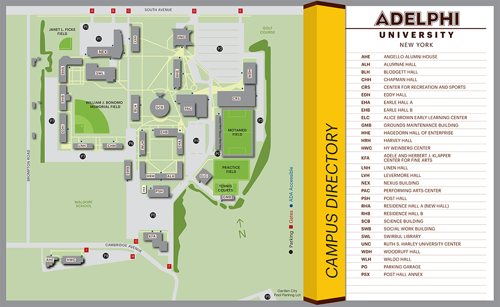 Campus Map Brand Identity Adelphi University
