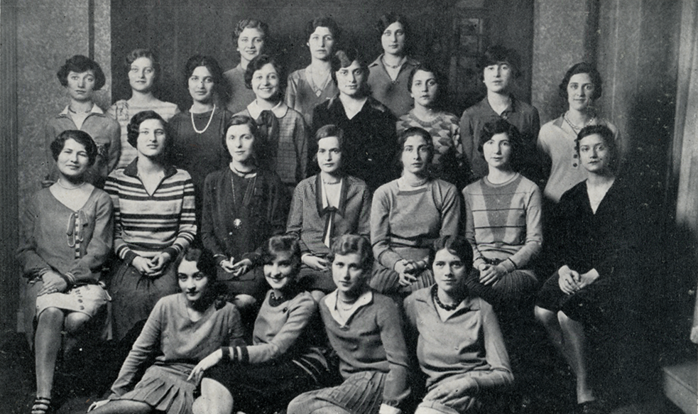 Members of Adelphi’s Alpha Epsilon Phi chapter, circa 1929