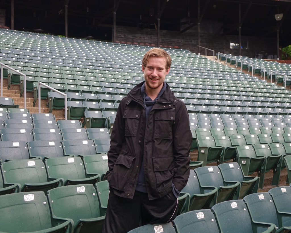 Christopher Myers ’16 at the Sugarloaf Mountain Amphitheatre.