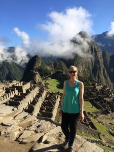 Megan Ossmann ’16 hiking the Inca Trail to Machu Picchu. 