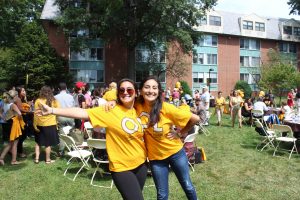 Students at Adelphi University's first Panther Picnic.