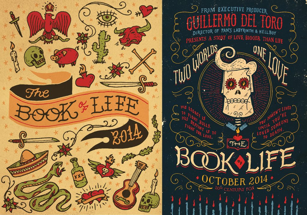 Two posters Contino designed for "The Book of Life"