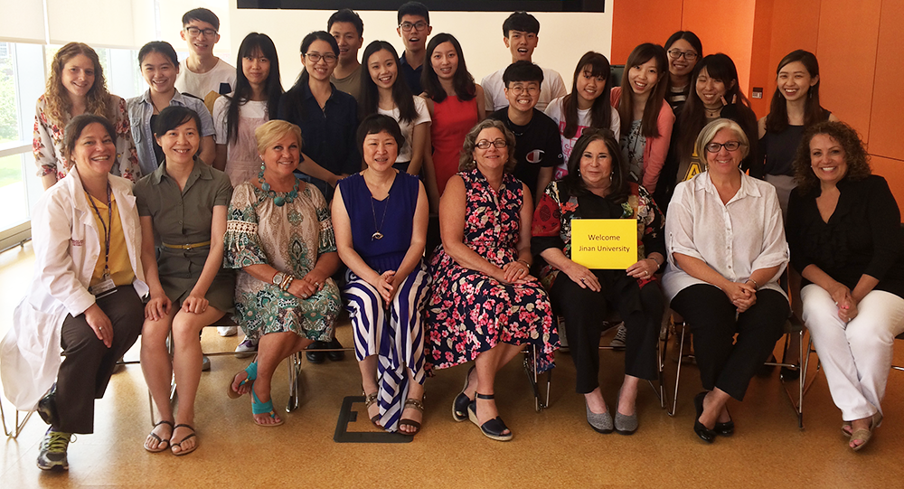 Visiting students from Adelphi's partner institution in China