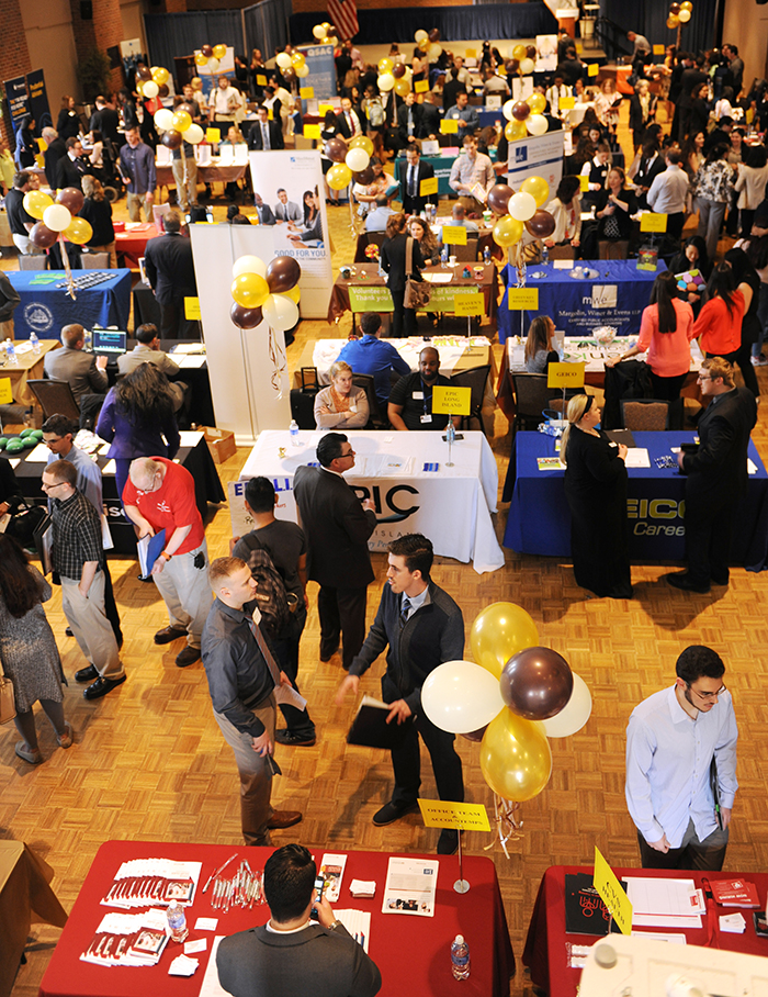 Adelphi Job Fair Crowd