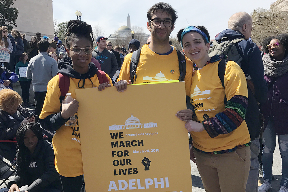 Adelphi Students at March for our Lives in Washington DC