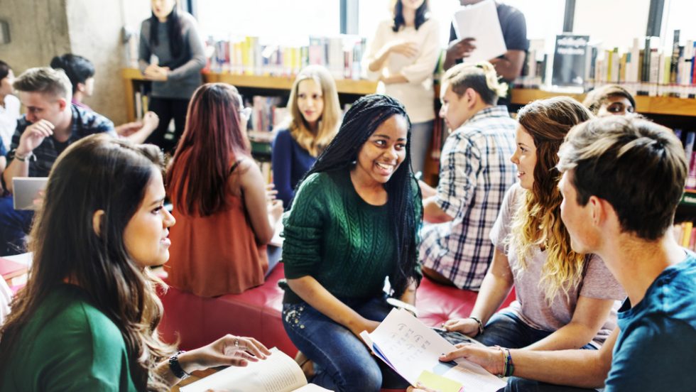 a group of diverse students