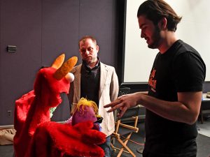 Sebastiano Ricci working with his puppets in class with professor John Drew