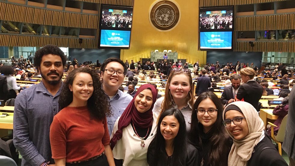 Levermore Global Scholars from Adelphi University at the United Nations in New York City.