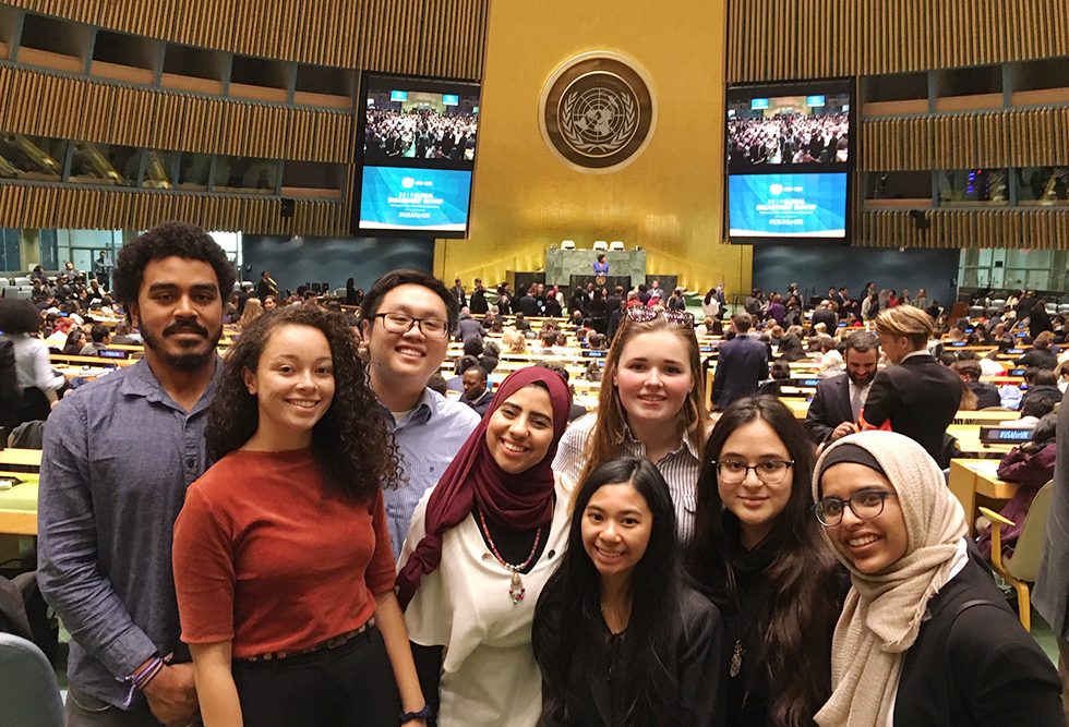 Levermore Global Scholars from Adelphi University at the United Nations in New York City.