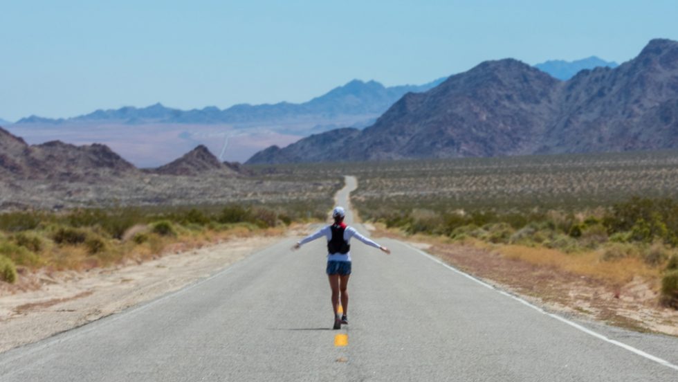 Molly Cuevas Running on a road