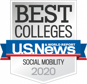 U.S. News & World Report Best Colleges for Social Mobility Badge