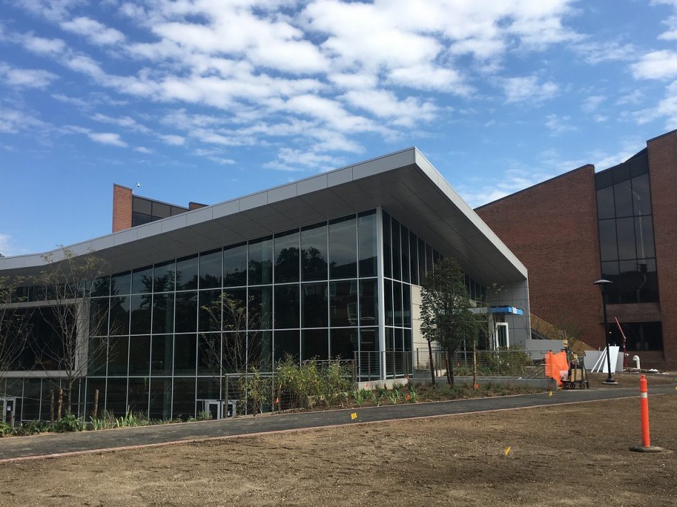 The west side of the updated Ruth S. Harley University Center.