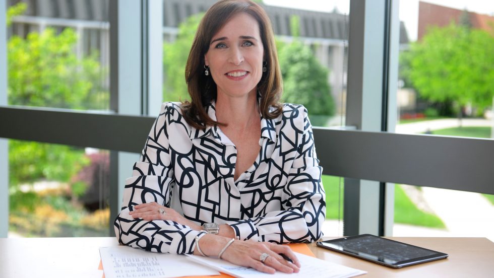 Christine M. Riordan, PhD is the President of Adelphi University in New York