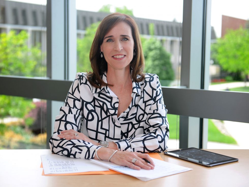 Christine M. Riordan, PhD is the President of Adelphi University in New York