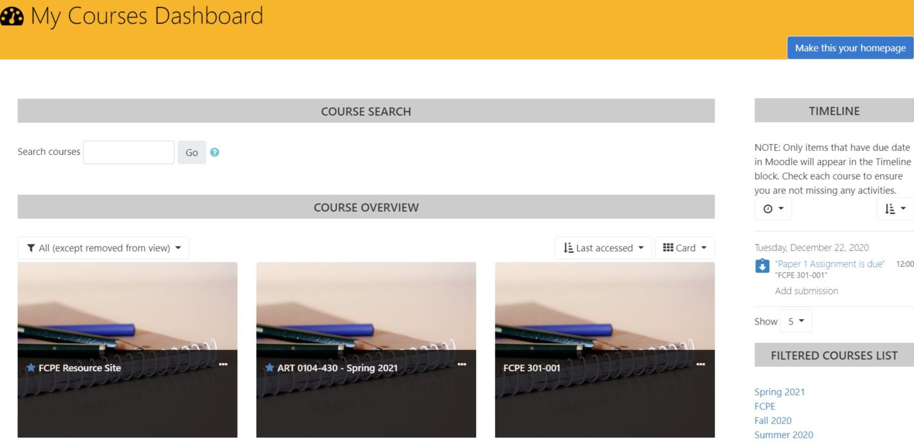 New Moodle homepage image snipping