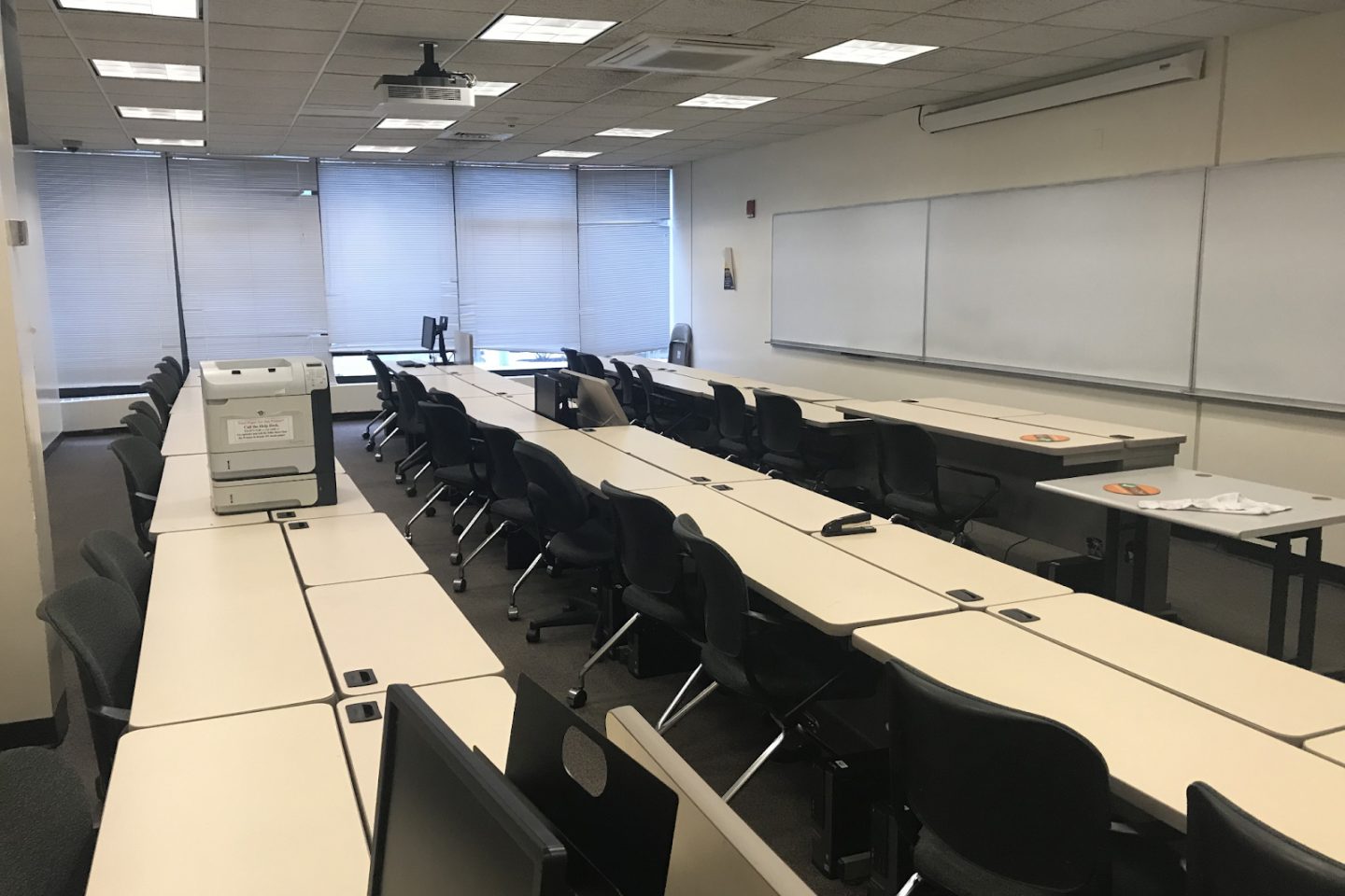 Rows of computers and technical equipment