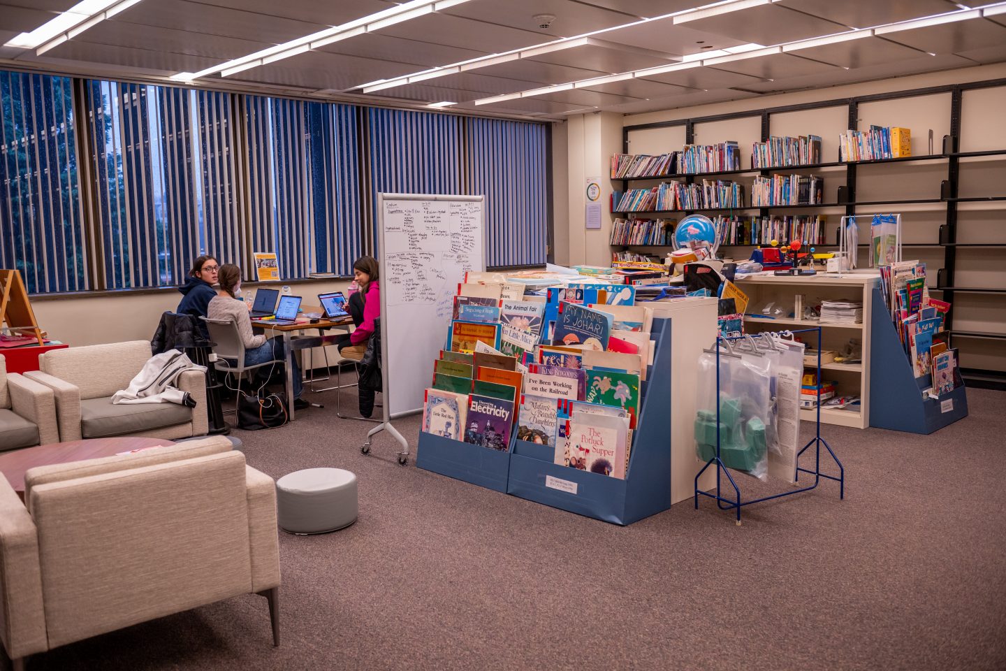 The Curriculum Materials Center (CMC) offers a family-friendly space with resources for educators and children.