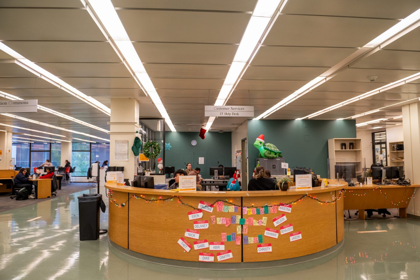 Get technical support at the IT Help Desk located on the second floor of Swirbul Library.