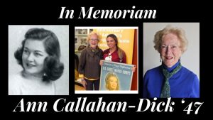 In Memoriam: Ann Callahan-Dick
