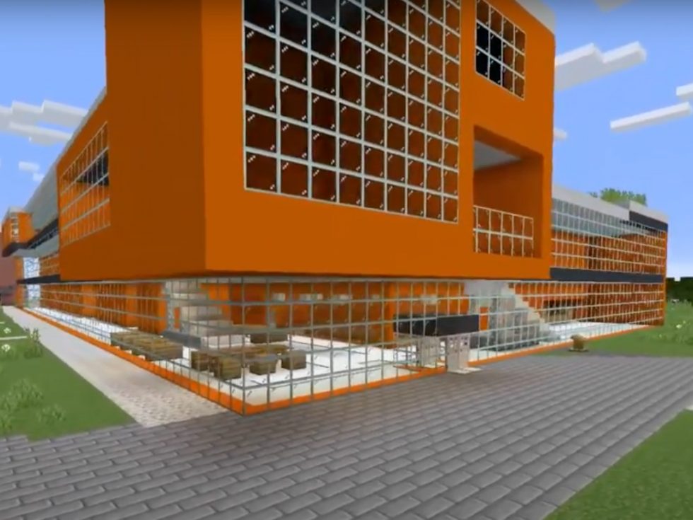 A view of the Nexus Building created in Minecraft.