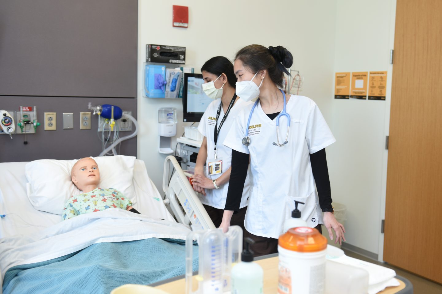 Faculty use this pediatric manikin to train their students in everything from routine to emergency experiences. When used with an obesity suit, the manikin enables nurses to learn about the treatment of child obesity, a growing problem in the 6-to-9 age bracket.