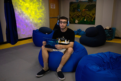 Adelphi Students in the Sensory Room