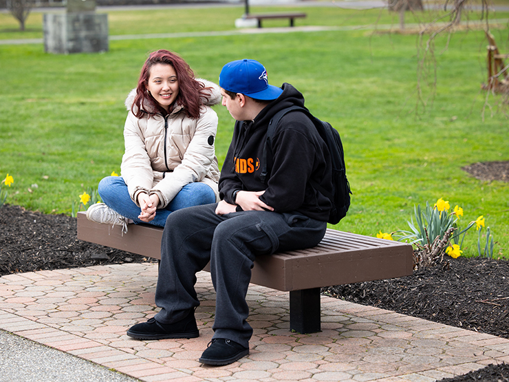 Students on Park Bench