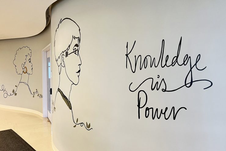 “Knowledge Is So Much Power” by Mehgan Geyer in Swirbul Library