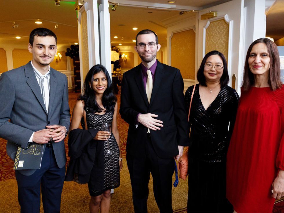 Recipients of the Patrick L. Ross Fellowship Fund with Derner School of Psychology professors at the 2022 President's Gala