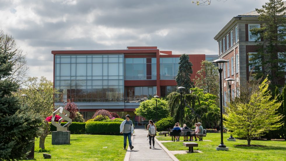 Adelphi campus showing the Nexus building