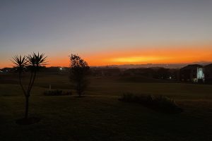 Photo of a sunset in South Africa in May and June 2022 taken by Dr. Melanie Bush