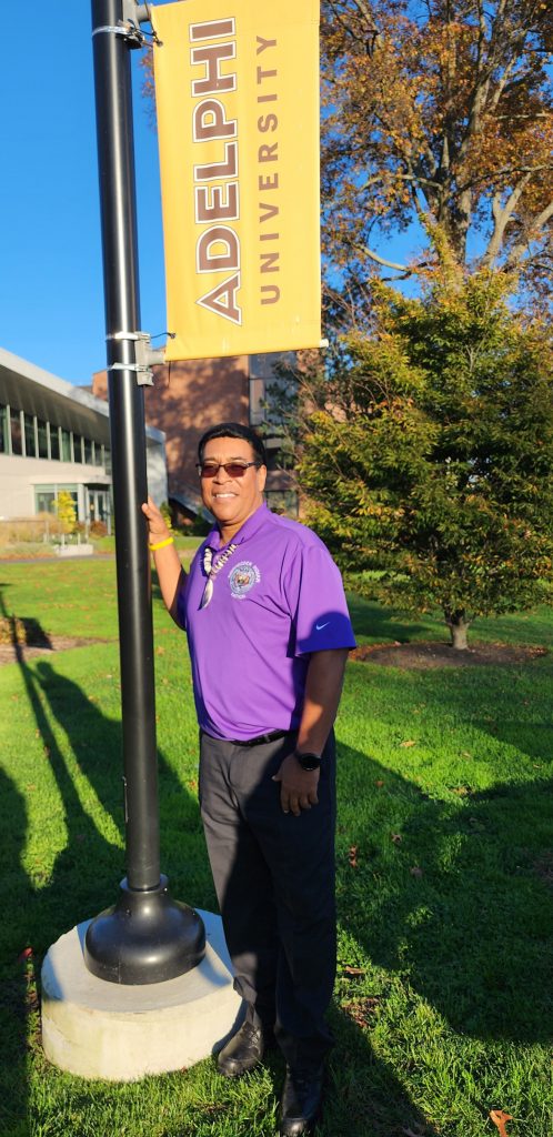 Lance A. Gumbs '93 on campus at Adelphi