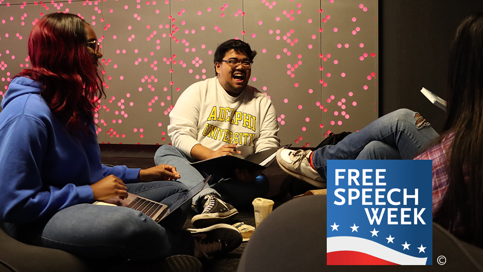 Students conversing in the Multicultural Center.