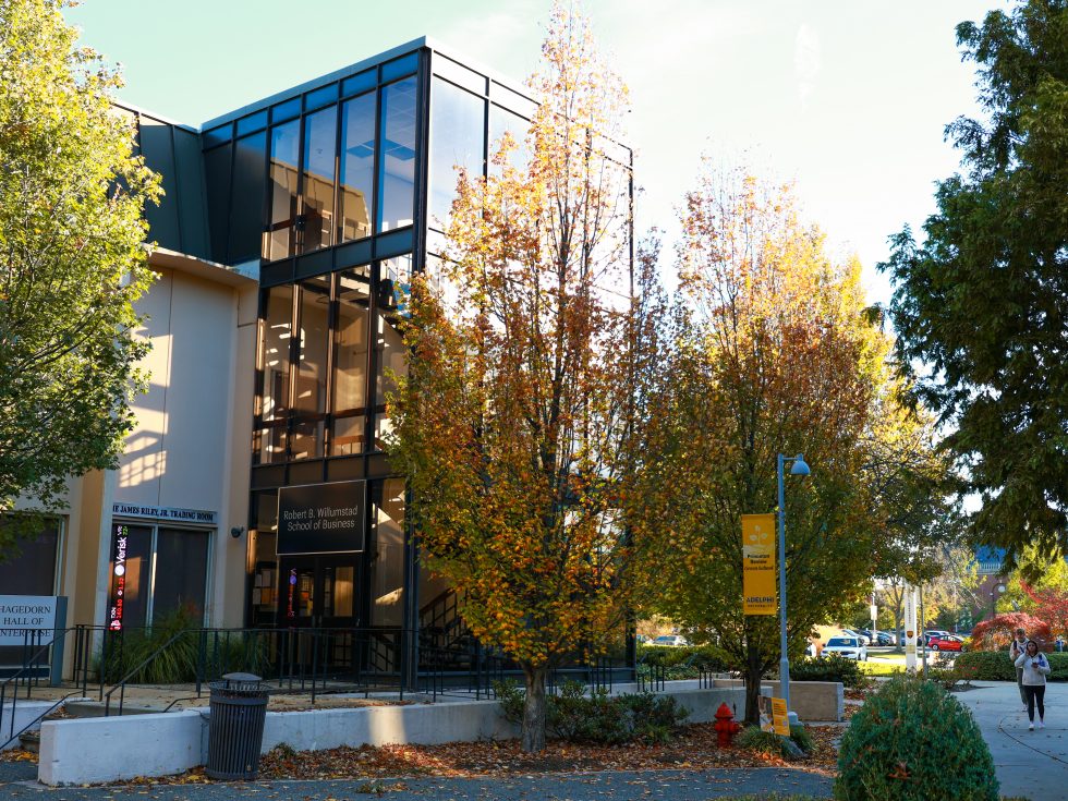 Hagedorn Hall at Adelphi University&#039;s Garden City Campus.