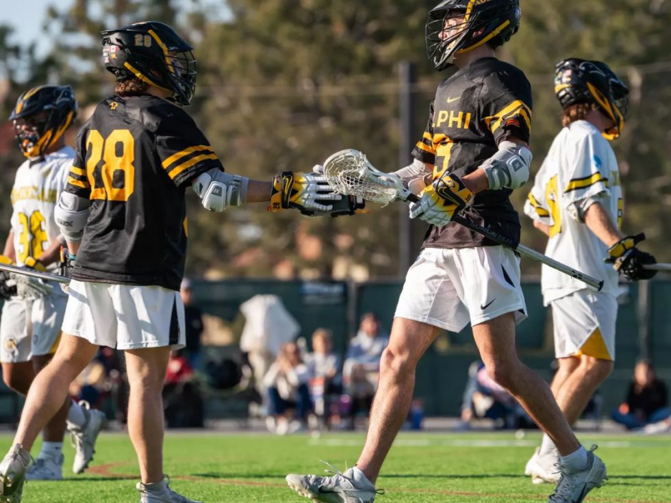 Men&#039;s Lacrosse players on the field