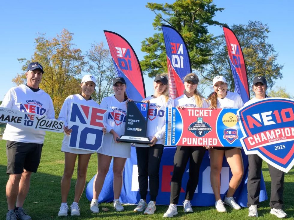 Women’s Golf Wins First-Ever NE10 Championship - group photo