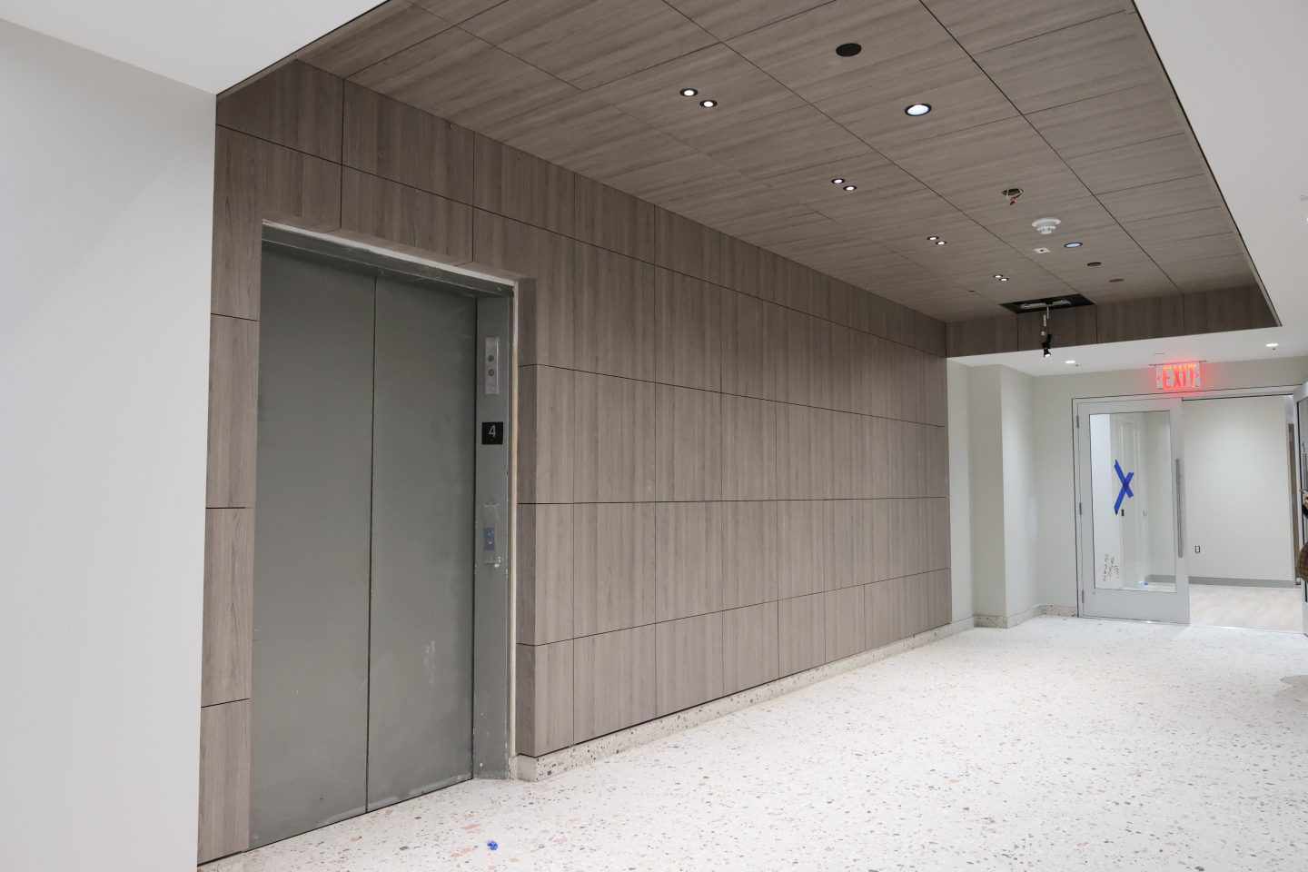 Adelphi Manhattan Center 2025 renovation progress: Custom wall and ceiling coverings