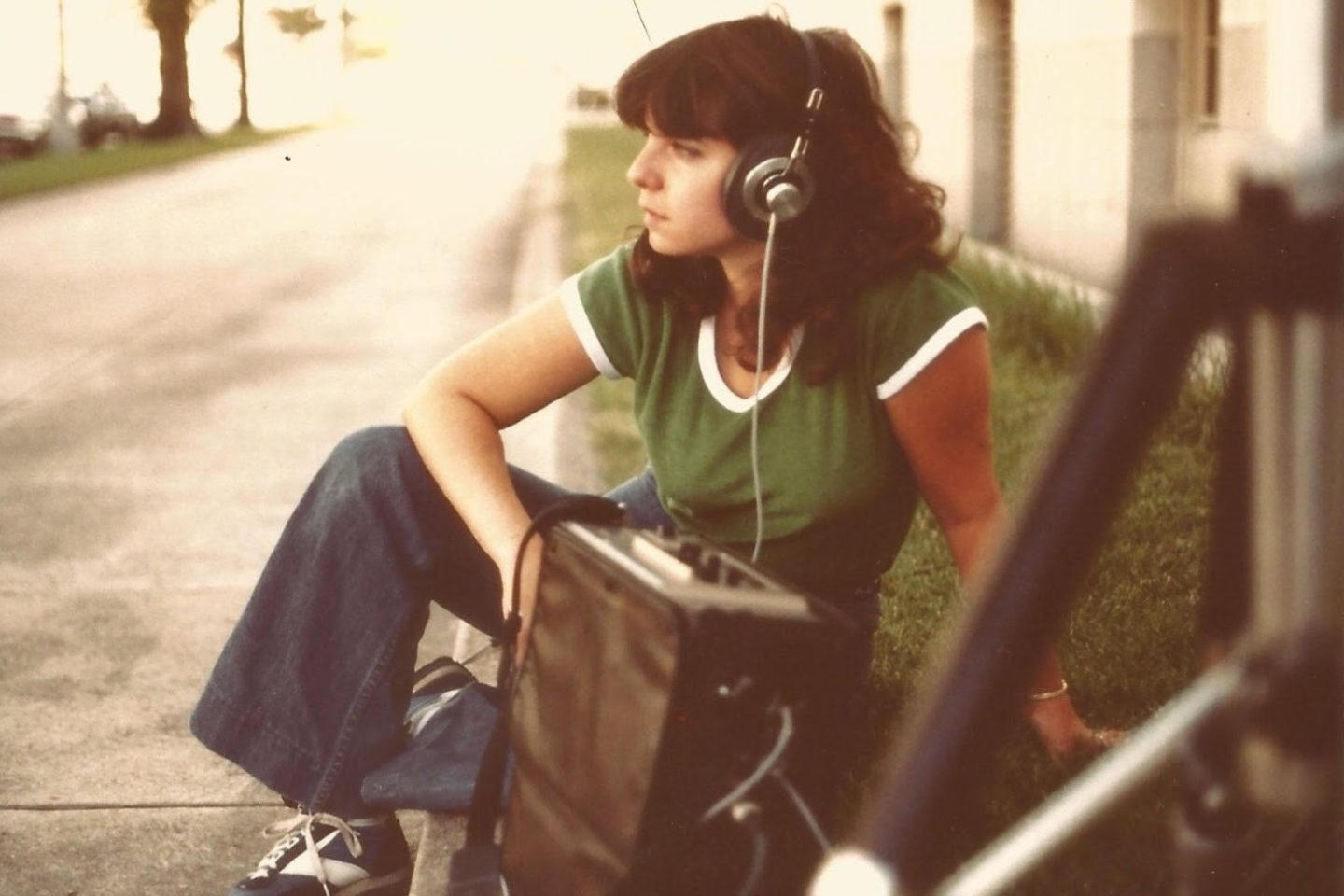 Dorie (Caplan) Hightower '75 shoots a training video at a Federal Courthouse in Denver while working as a Communications Specialist for the Federal Judicial Center.