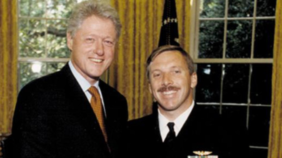 Robert Darling ’81 with President Bill Clinton in the White House