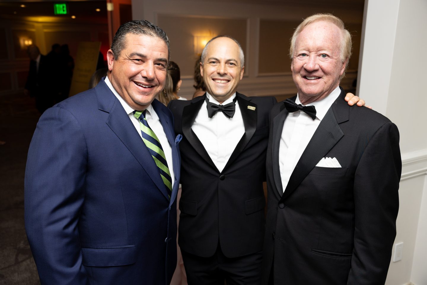 Vice President Thomas A. Kline, EdD (center), with trustees Kristopher Amplo ’00 (left) and Dennis J. McDonagh, BA ’78, CPA (right).
