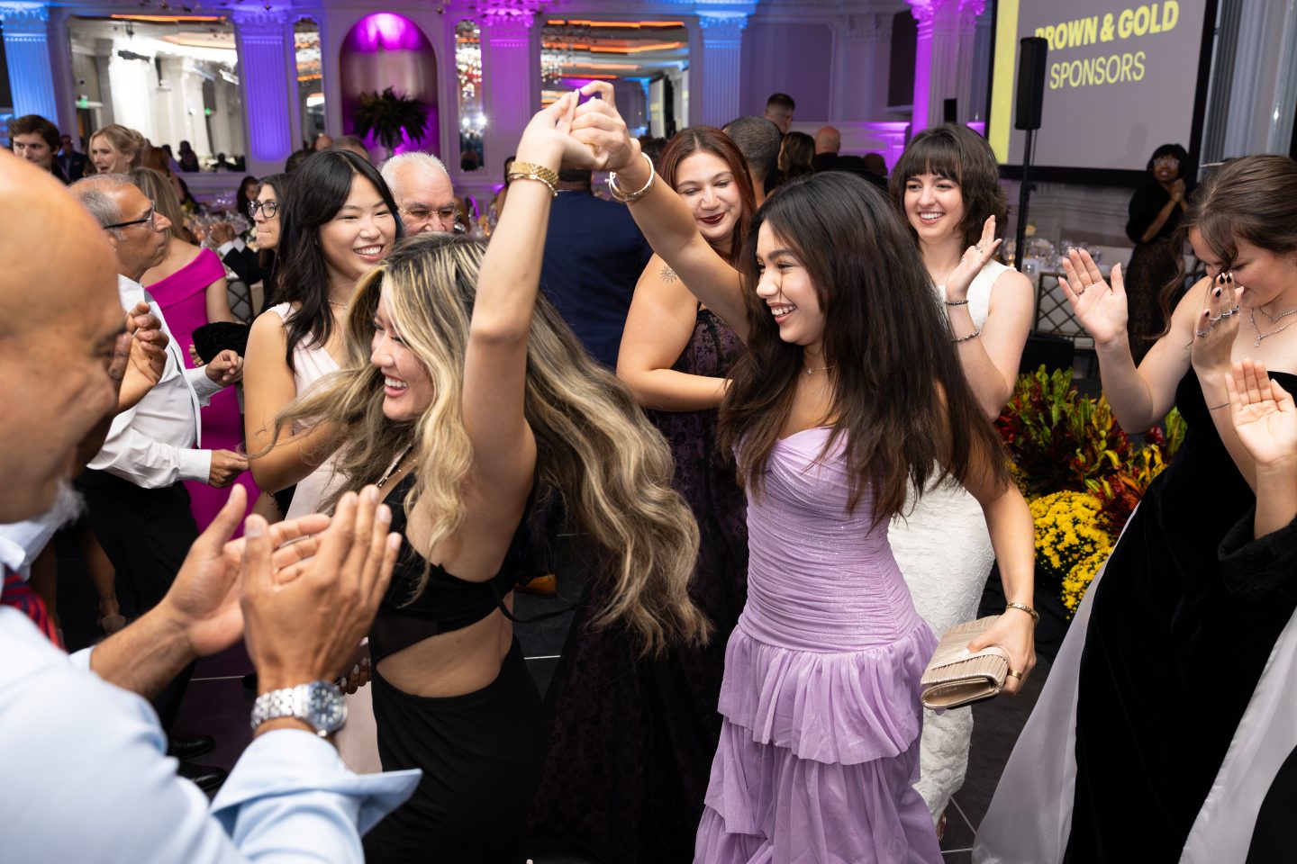 Guests take to the dance floor as the gala celebration continues.